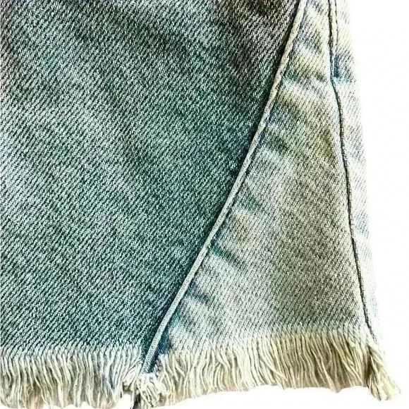 PacSun Eco Pieced Two-Tone High Waisted Denim Festival Shorts, EUC, Size 24 - Picture 2 of 10